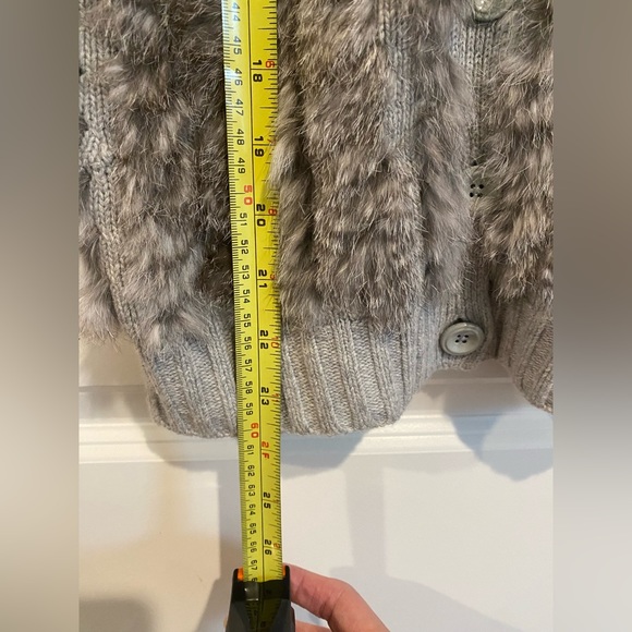 BNWT A/X Armani Exchange cotton/wool blend vest with Angora Fur panels - Picture 7 of 7